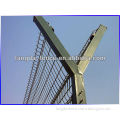 PVC coated triangular bending airport wire mesh fence